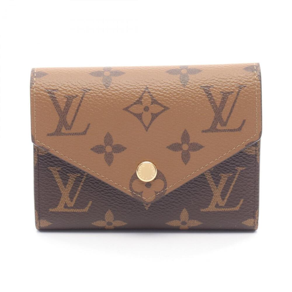 Louis Vuitton Portefeuille Victorine Trifold Wallet Canvas Monogram Brown